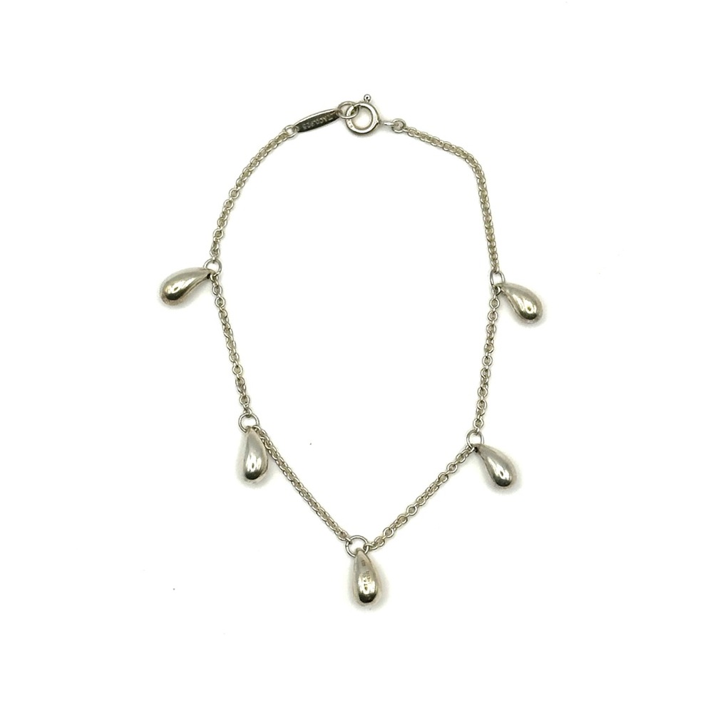 Tiffany & Co Elsa Peretti 5 Teardrop Charm Bracelet - Picture 2 of 8